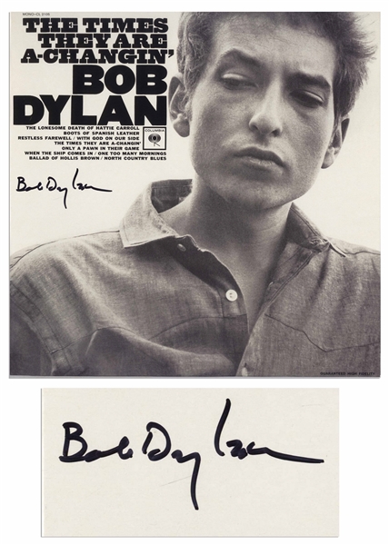 Bob Dylan Signed Album The Times They Are A-Changin -- With Roger Epperson & Jeff Rosen COAs